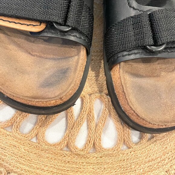 Zara Technical Sport Sandals Size EU 40 Black Tan Strappy - Picture 3 of 14